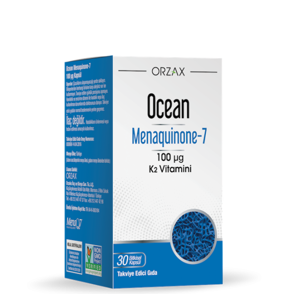 Orzax Ocean Menaquinone-7 (MK-7) 30 veg capsules