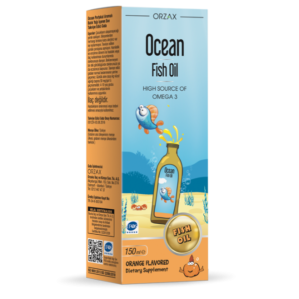Orzax Ocean Balik Yagi Fish Oil 150 ml (Апельсин)