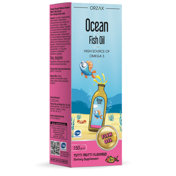 Orzax Ocean Balik Yagi Fish Oil 150 ml (Тутти Фрутти)