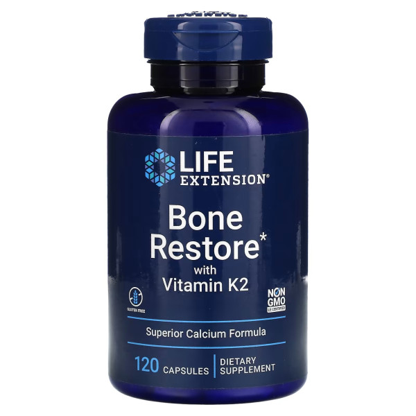 Life Extension Bone Restore with Vitamin K2 120 capsules