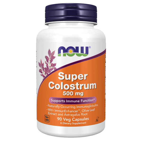 NOW Super Colostrum 500 mg 90 veg capsules