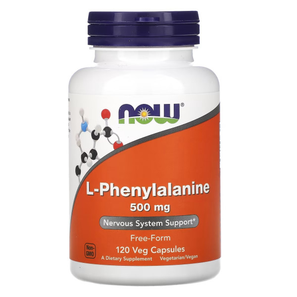 NOW Phenylalanine 500 mg 120 veg capsules