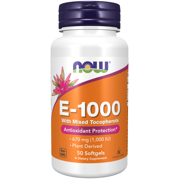 NOW E-1000 Mixed tocopherols 50 softgels