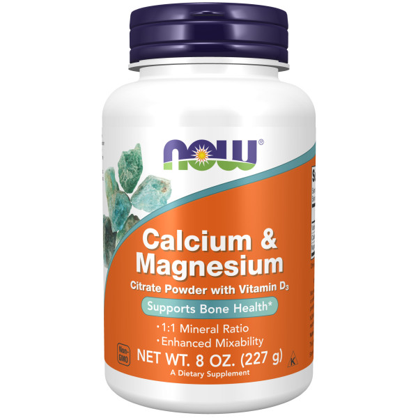 NOW Calcium & Magnesium Citrate powder 227 grams