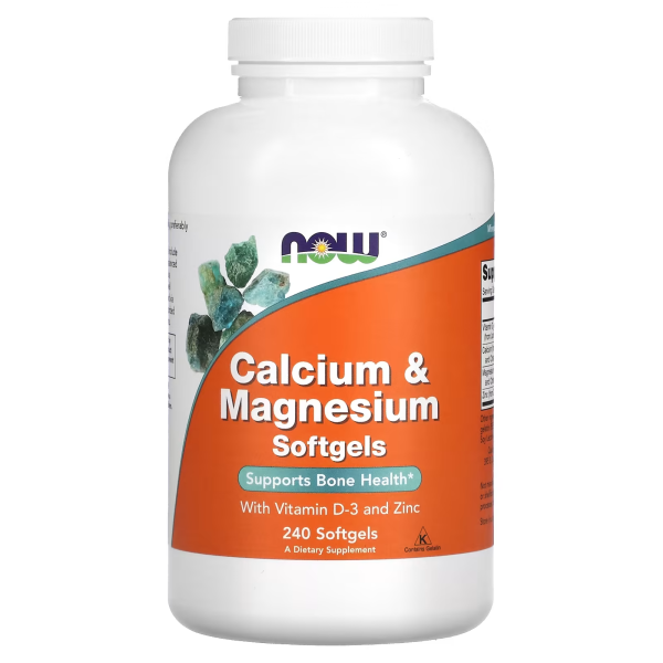 NOW Calcium & Magnesium + D 240 softgels