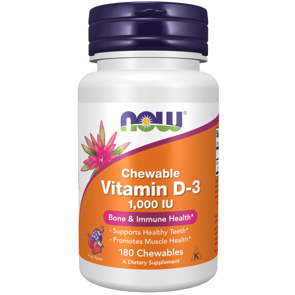 NOW Vitamin D3 1000 ME 180 chewables