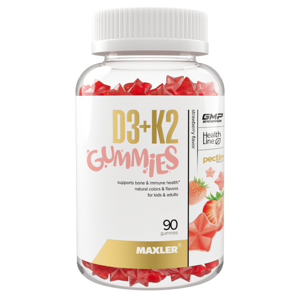 Maxler D3 + К2 90 gummies (Клубника)
