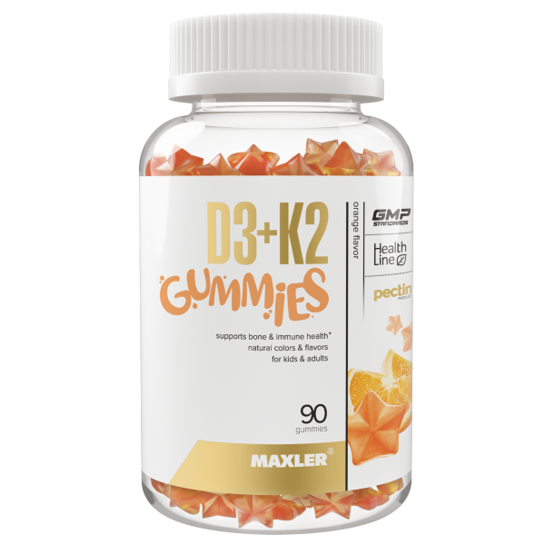 Maxler D3 + К2 90 gummies (Апельсин)