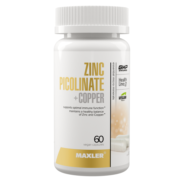 Maxler Zinc Picolinate+Copper 25 mg 60 veg capsules