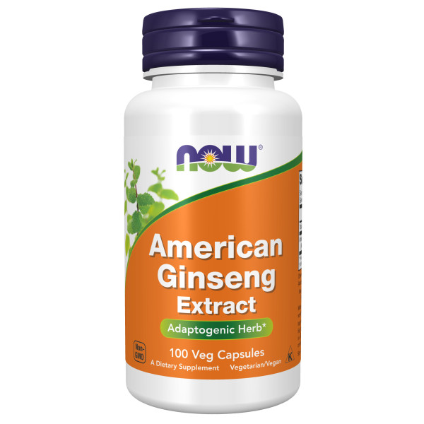 NOW American Ginseng 500 mg 100 veg capsules
