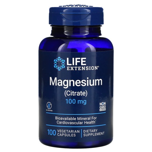 Life Extension Magnesium Citrate 100 mg 100 veg capsules