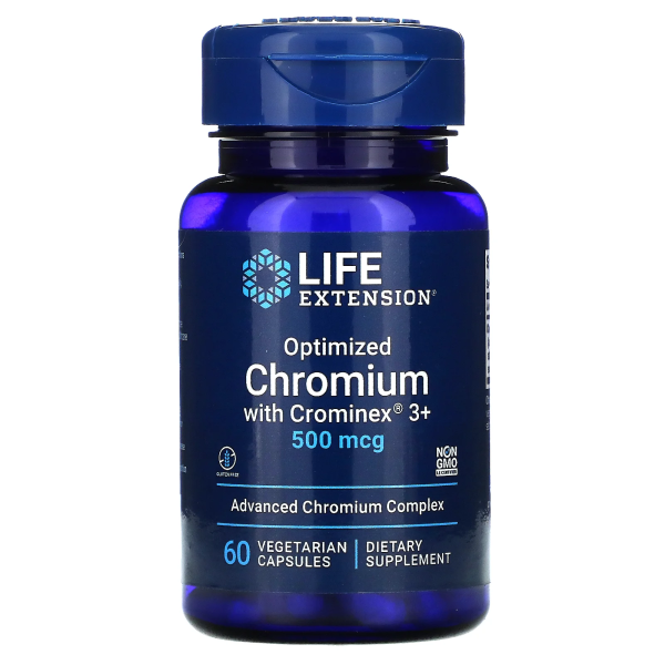 Life Extension Optimized Chromium + Crominex® 500 mcg 60 veg capsules