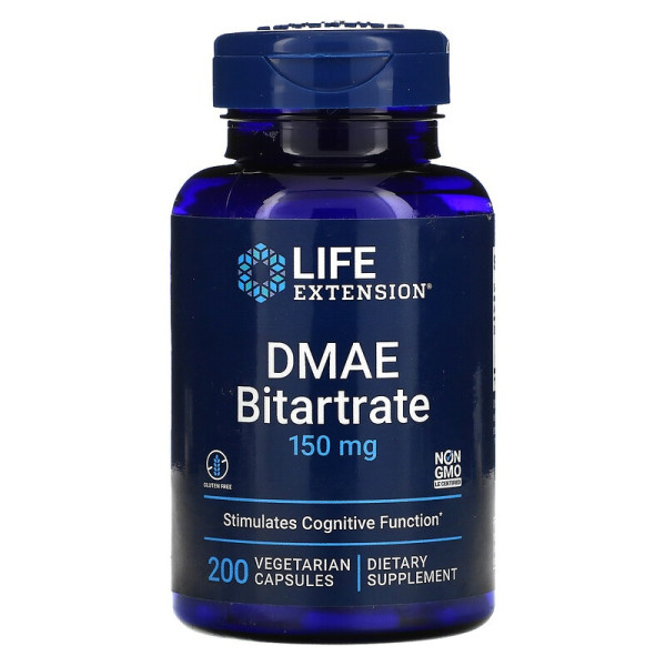 Life Extension DMAE Bitartrate 150 mg 200 veg capsules