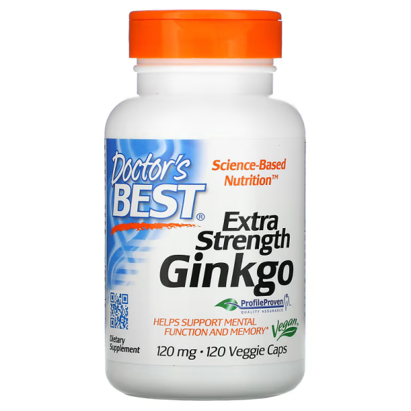 Doctor's Best Extra Strength Ginkgo 120 mg 120 veg capsules