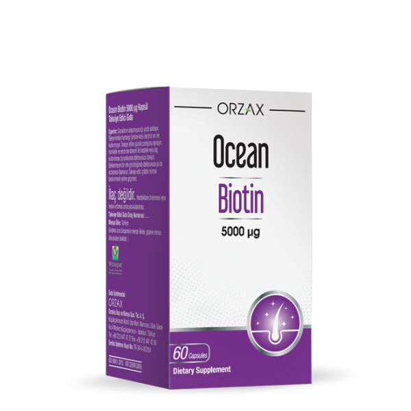 Orzax Ocean Biotin 5000 mcg 60 capsules