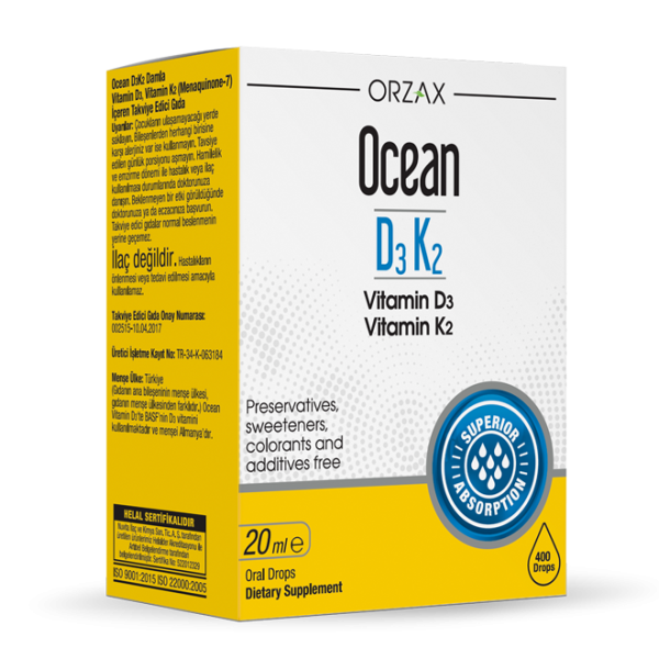 Orzax Ocean D3+K2 drop 20 ml