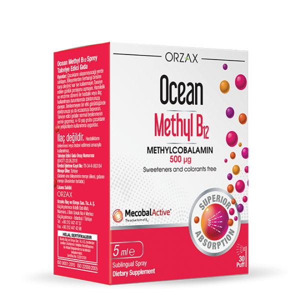 Orzax Ocean Methyl B12 spray 500 mcg 5 ml