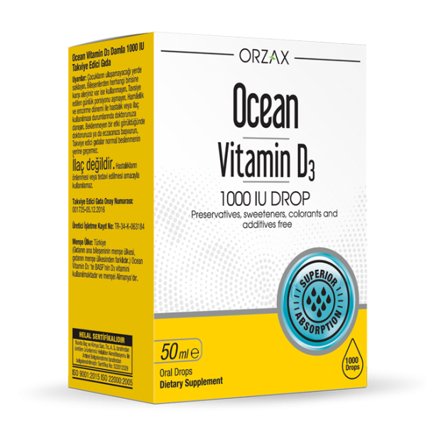 Orzax Ocean Vitamin D 1000 ME drop 50 ml