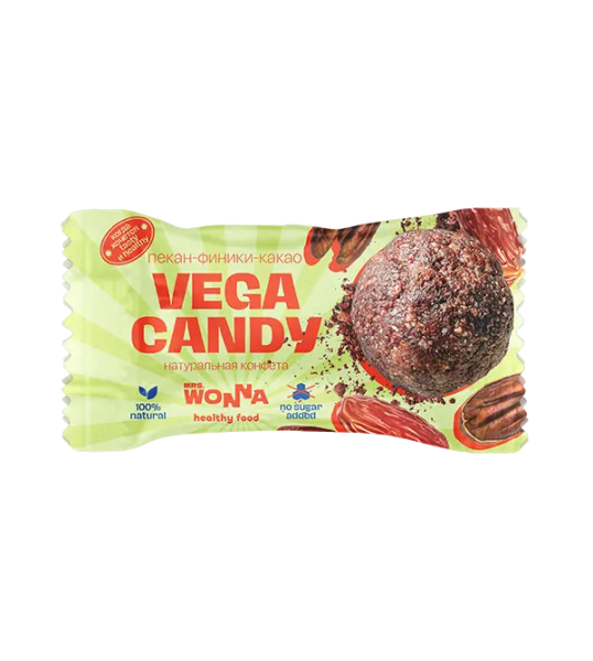 Mrs.Wonna VEGACANDY 30 grams (Пекан - финики - какао)