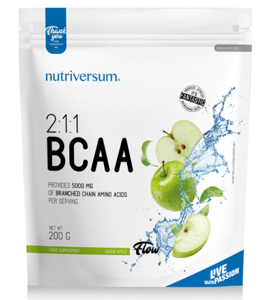 Nutriversum BCAA 2:1:1 200 grams (Зелёное яблоко)