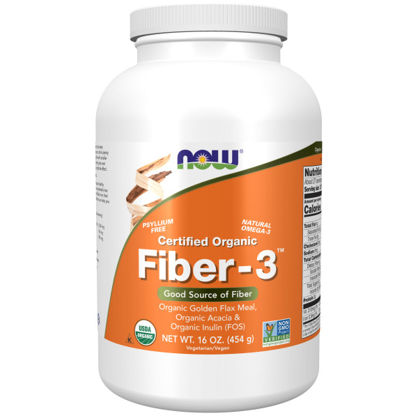 NOW Fiber-3 organic 454 grams