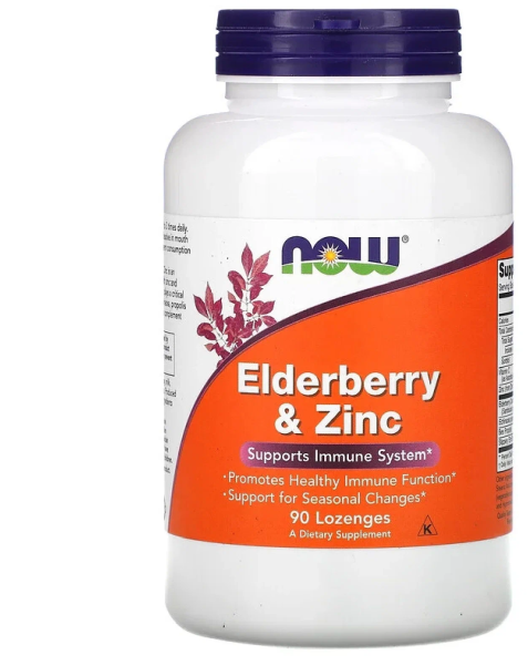 NOW Elderberry & Zinc 90 lozenges