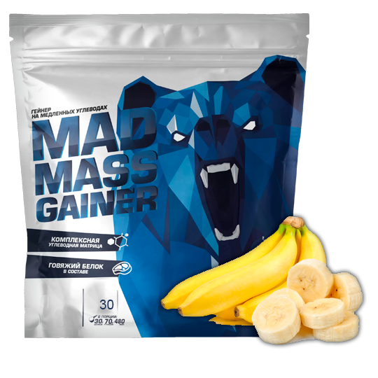 Siberian NutroGunz MadMassGainer 3600 grams (Банан)