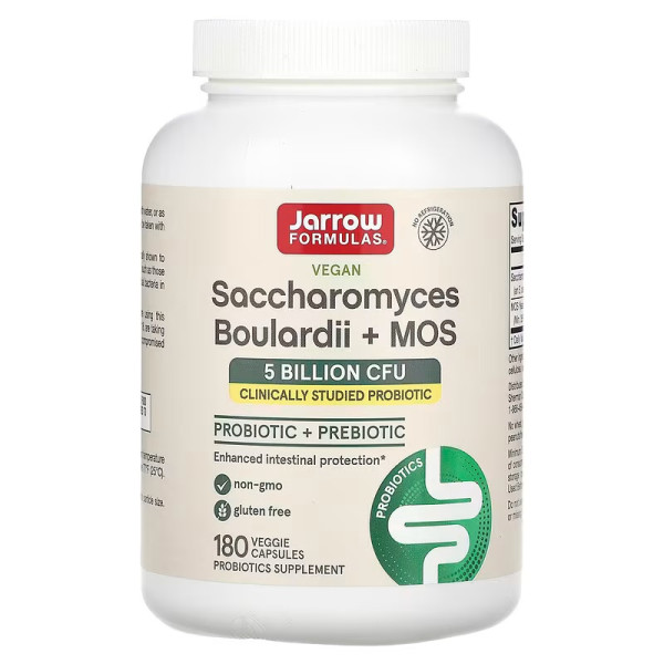 Jarrow Formulas Saccharomyces Boulardii Plus MOS 5 billion 180 veg capsules
