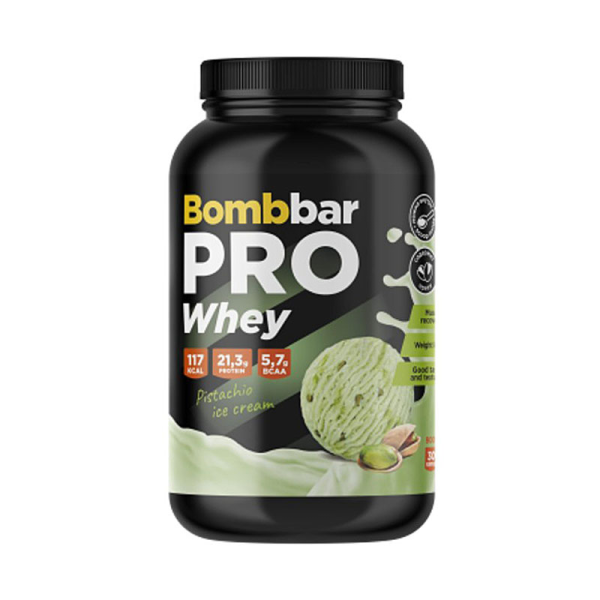 Bombbar PRO Whey 900 grams (Фисташковое мороженое)