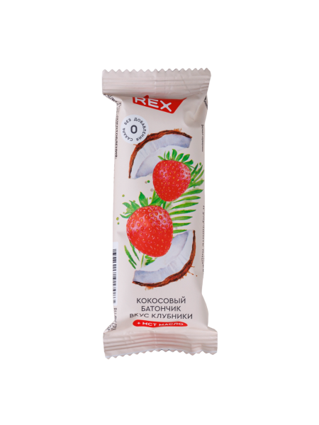 Protein Rex Кокосовый батончик 40 grams (Клубника)