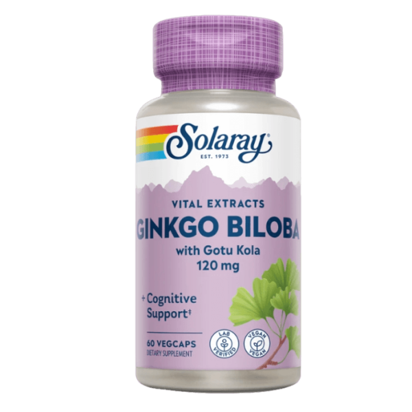 Solaray Ginkgo Biloba 120 mg 60 veg capsules