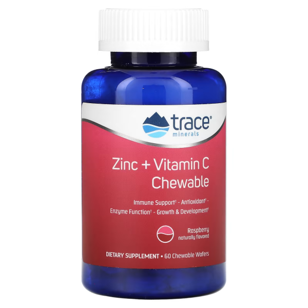 Trace Minerals Zinc Vitamin C raspberry 60 chewables