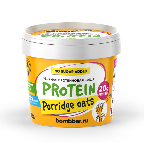 Bombbar Protein porridge oats 75 grams (Медовая)
