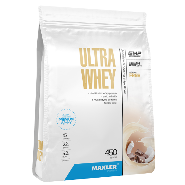 Maxler Ultra Whey bag 450 grams (Шоколадно-кокосовые чипсы)