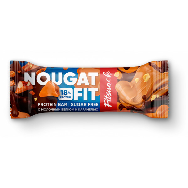 Fitsnack Nougat fit 45 grams (С молочным белком и карамелью)