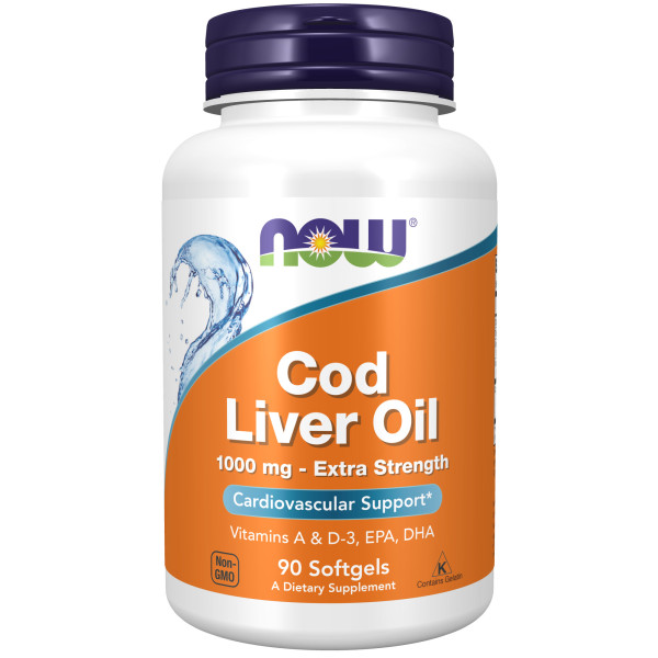 NOW Cod Liver Oil 1000 mg 180 softgels