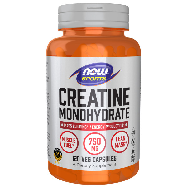 NOW Creatine Monohydrate 750 mg 120 veg capsules