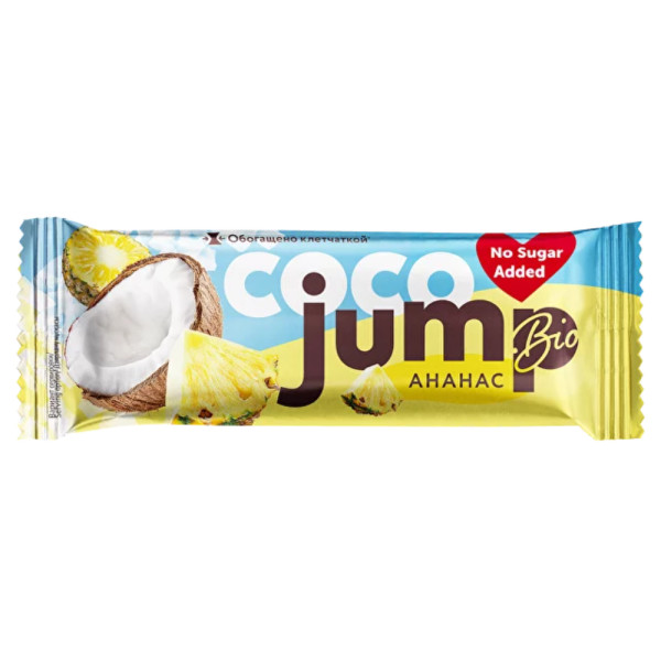Jump Bio Coco батончик 40 grams (Кокос-ананас )