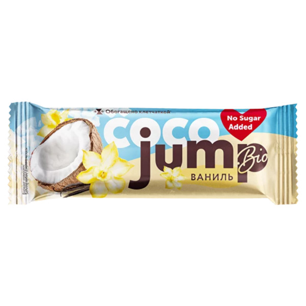 Jump Bio Coco батончик 40 grams (Кокос-ваниль)