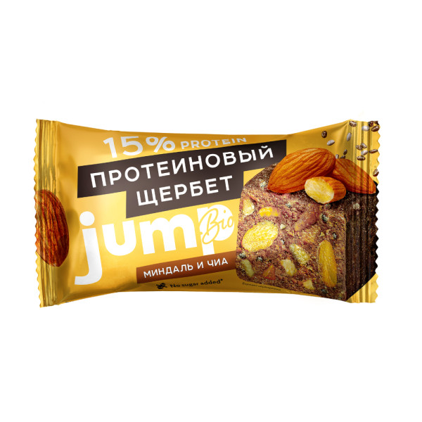 Jump Bio протеиновый щербет 50 grams (С миндалем и семенами Чиа)