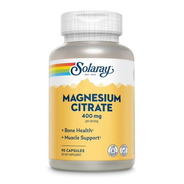 Solaray Magnesium Citrate 400 mg 90 veg capsules