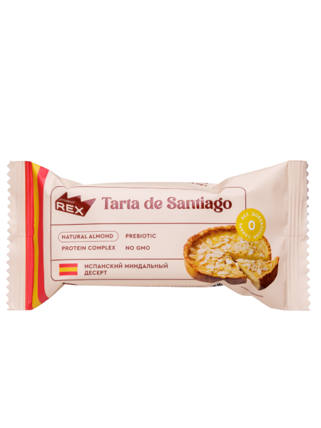 Protein Rex Пирожное протеиновое 40 grams (Тарта де сантьяго - миндальный десерт)