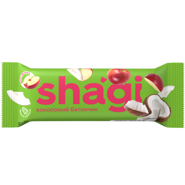 Shagi кокосовый батончик 40 grams (Яблоко)