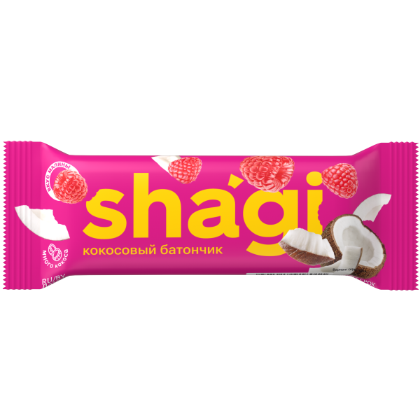 Shagi кокосовый батончик 40 grams (Малина)