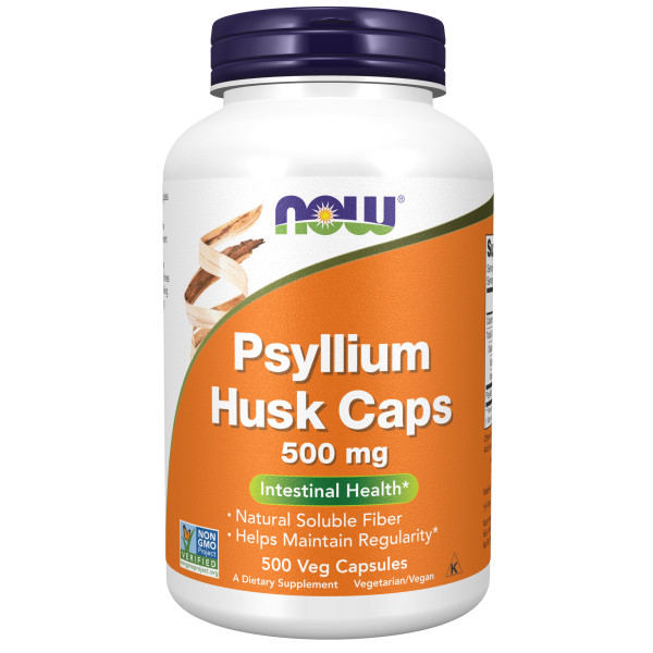 NOW Psyllium Husk Caps 500 mg 500 veg capsules