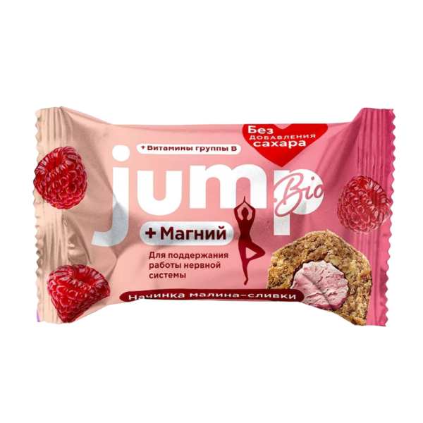 Jump Bio конфета с начинкой 30 grams (Малина-сливки)