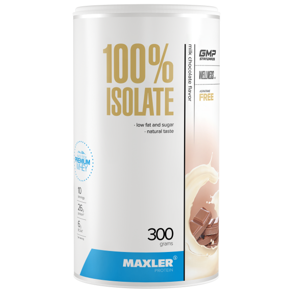Maxler 100% Whey protein isolate can 300 grams (Молочный шоколад)