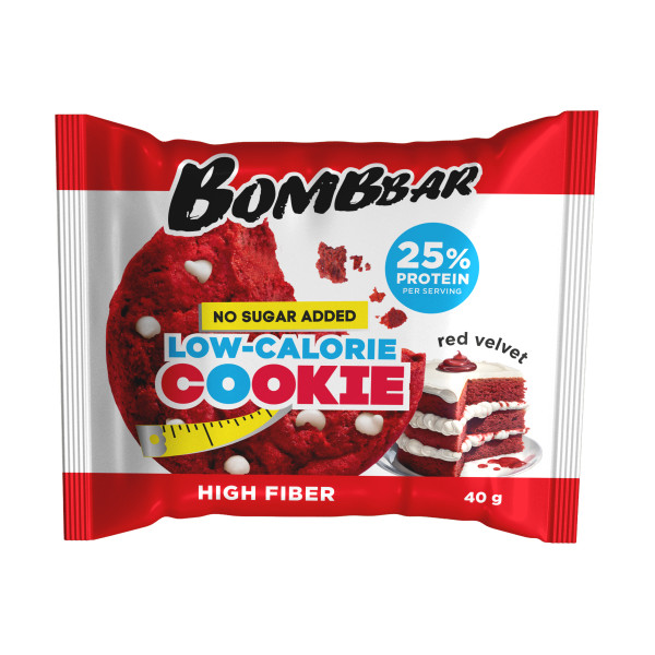 Bombbar Low-calorie cookie 40 grams (Красный бархат)