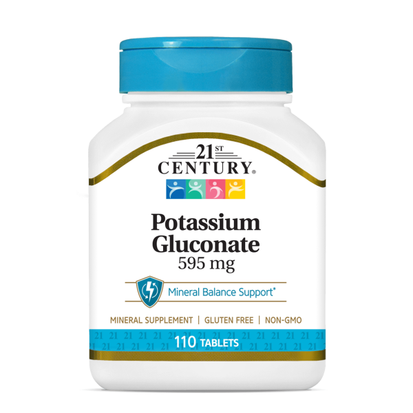 21st Century Potassium Gluconate 595 mg 110 tablets