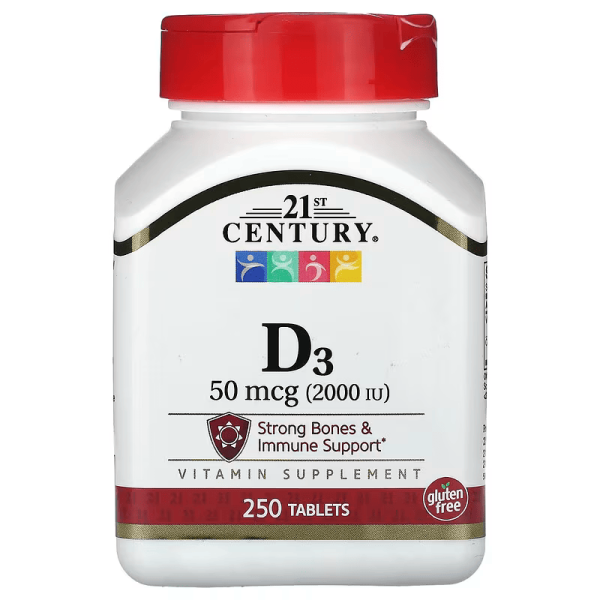 21st Century D3 50 mcg 250 tablets